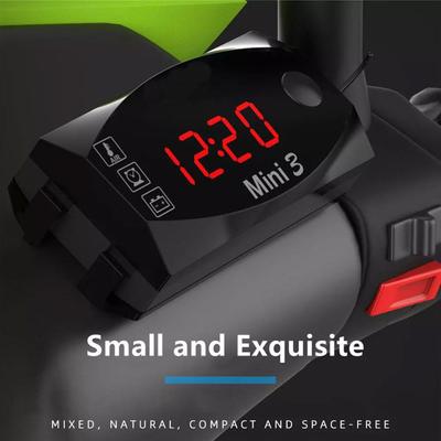 NEW 3 In 1 Motorcycle Voltmeter Electronic Clock IP67 Waterproof Dustproof Thermometer Voltmeter LED Digital MOTOR Watch Clock