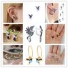 Cute Hummingbird Shape Oil Drop Earrings Popular Ear Jewelry Oil Drop Earrings Women