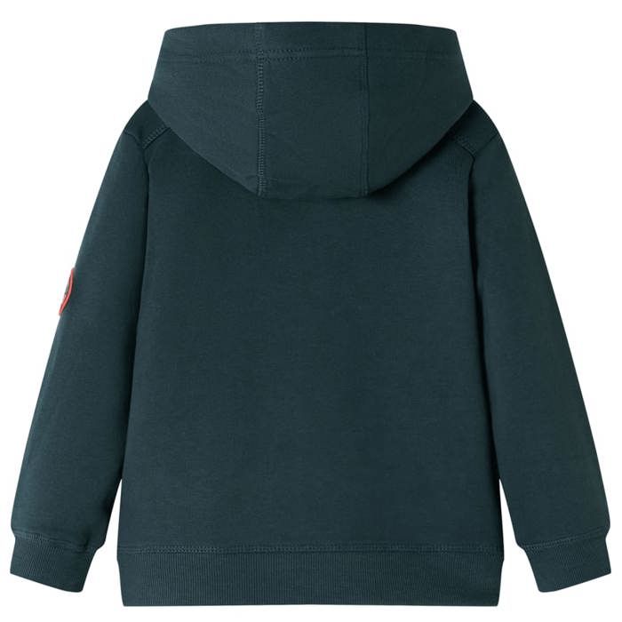 Sweatshirt à capuche pour enfants vert foncé 5 dimensions disponibles
