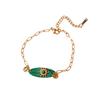 Elegant Malachite Stainless Steel Pendant Bracelet - Unique Luxury Design for Women