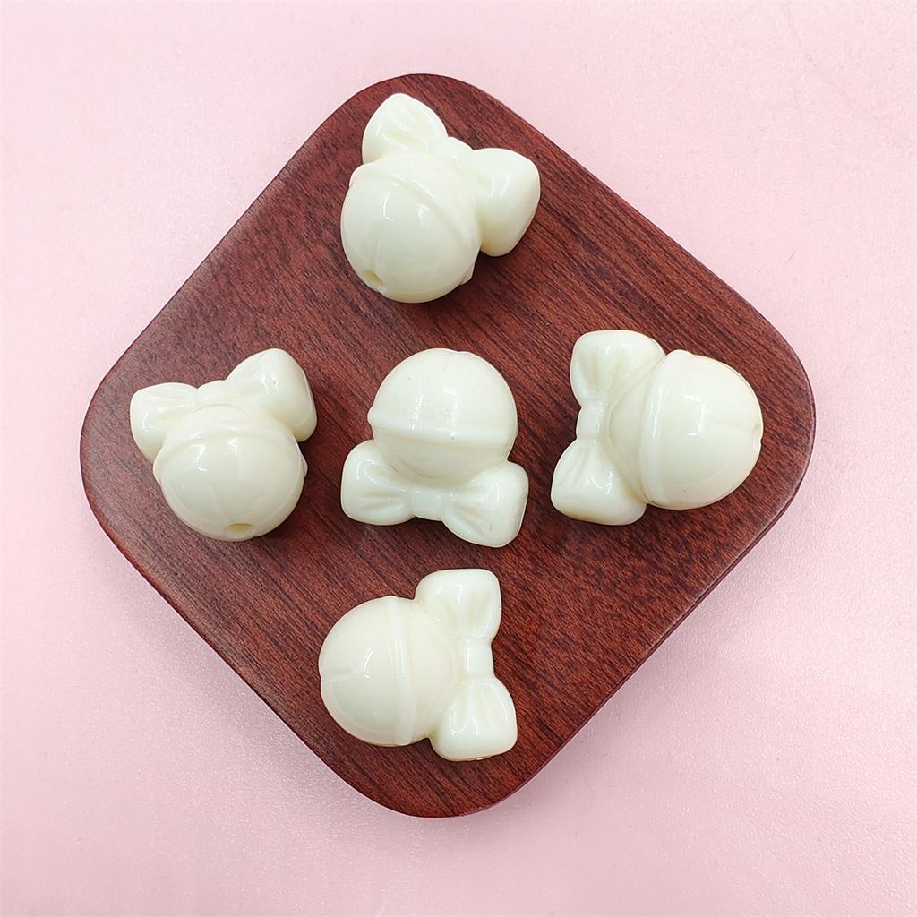 Christmas Gift 19.3*18.9mm Mobile Phone Chain Bracelet Creative Accessories Necklace Acrylic 5pcs Bow Bell Beads DIY  Beads