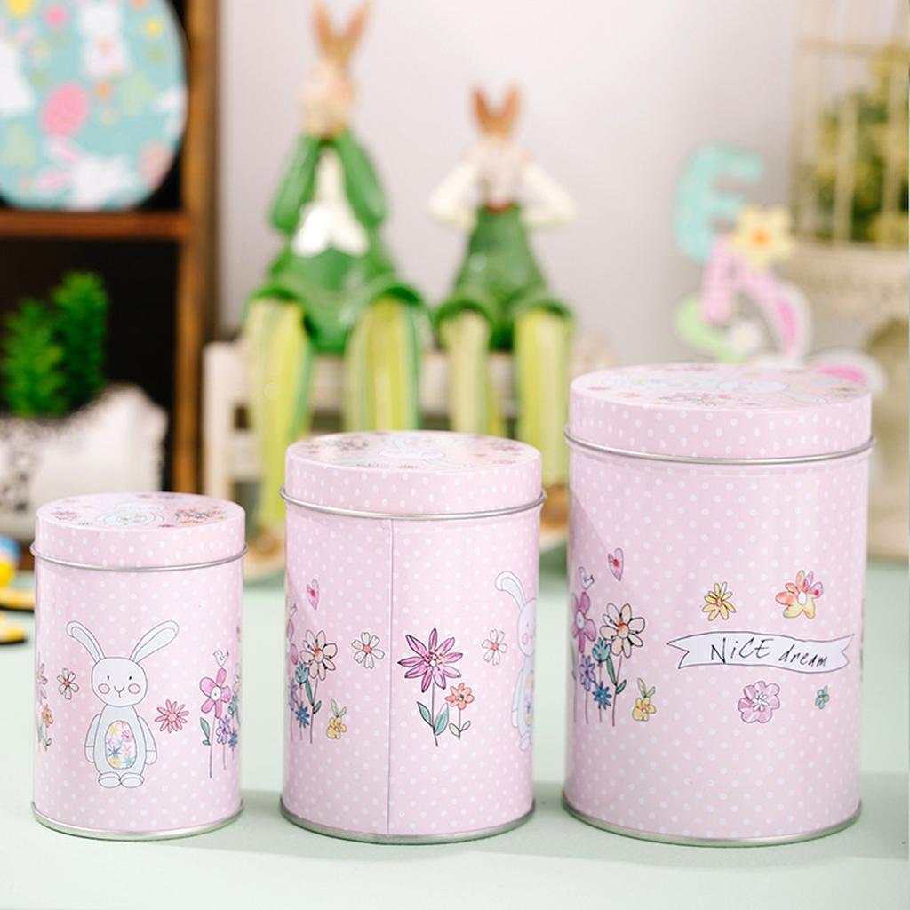 Easter Bunny Iron Storage Box, Candy Gift Packaging Tin Can, Tinplate Storage Bucket, Empty Box