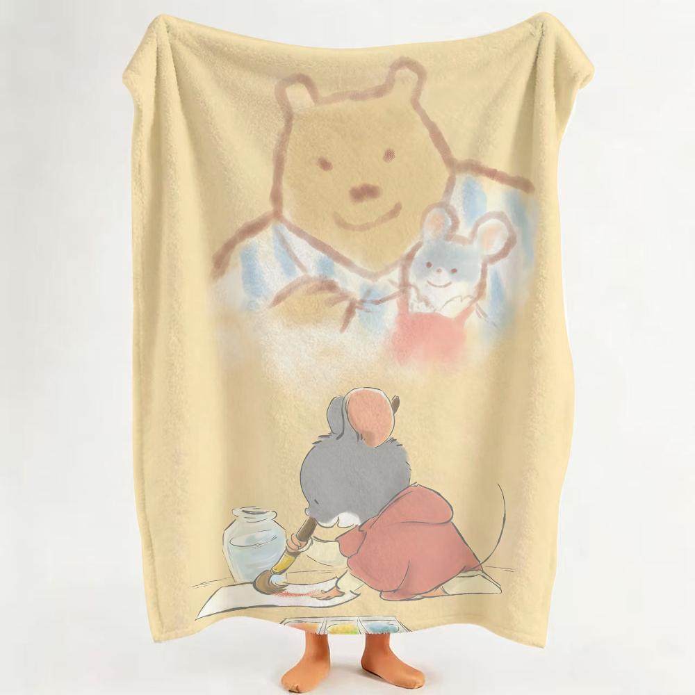 Movie E Ernest C Celestine Throw Flannel Throw Blanket Suitable for Sofa,Living Room,Bedroom