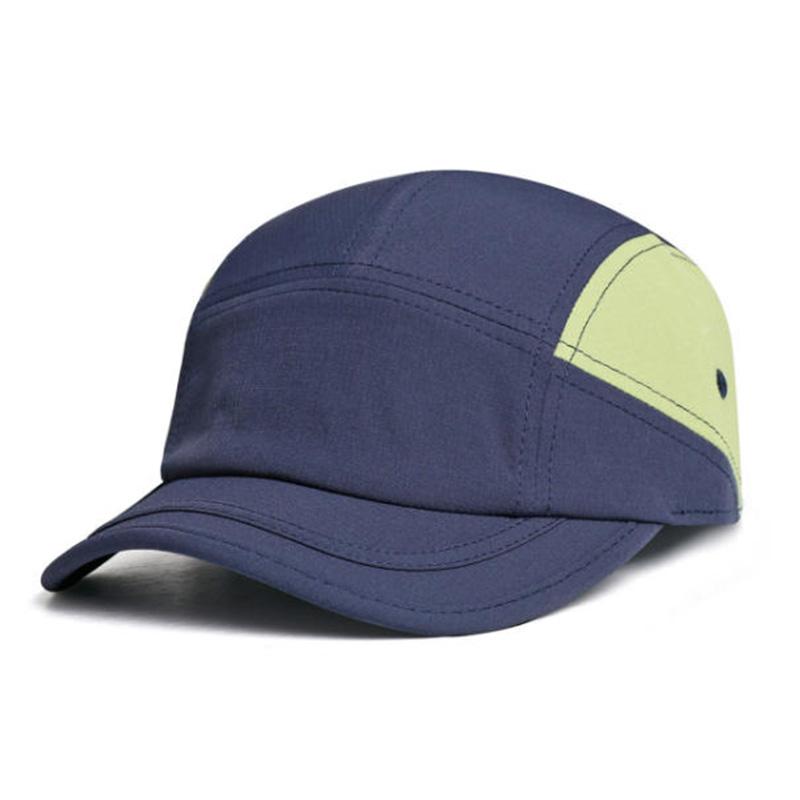 

Japanese color blocked quick drying baseball cap, short eave outdoor sports sun shading skateboard cap, duckbill cap Adjustable темно-синий