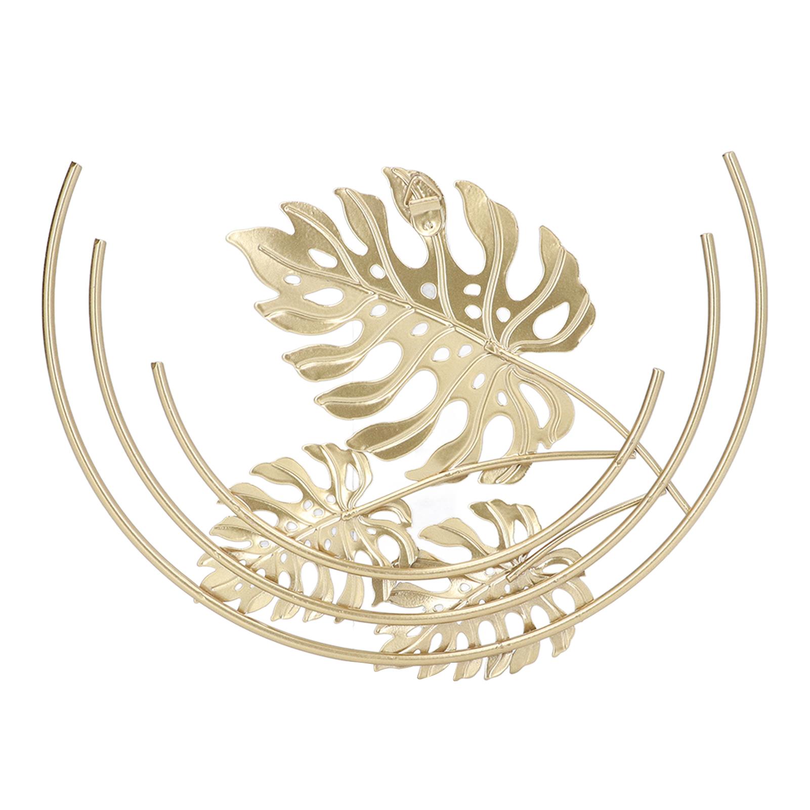 

Iron Wall Sculptures Gold Metal Leaf Wall Decor for Living Room Bedroom Office Home Type 1