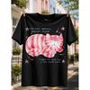 Cute Cat Print Men'S T-Shirt with Magical Striped Cat And Inspirational Text for Casual Wear In Spring And Summer Perfect Gift for Cat Lovers Loose