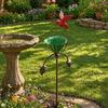 Vogelfutterspender für den Außenbereich, Vogeltränken für draußen, Metall-Blumenbeet-Stäbe Vogelbad, Kolibrifutterspender für Terrasse Hof Rasen Kunstdekor