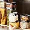 Thickened Sealed Storage Tank Square Transparent Dried Fruit Storage Box Sets Stackable Kitchen Grain Storage Tank Containers