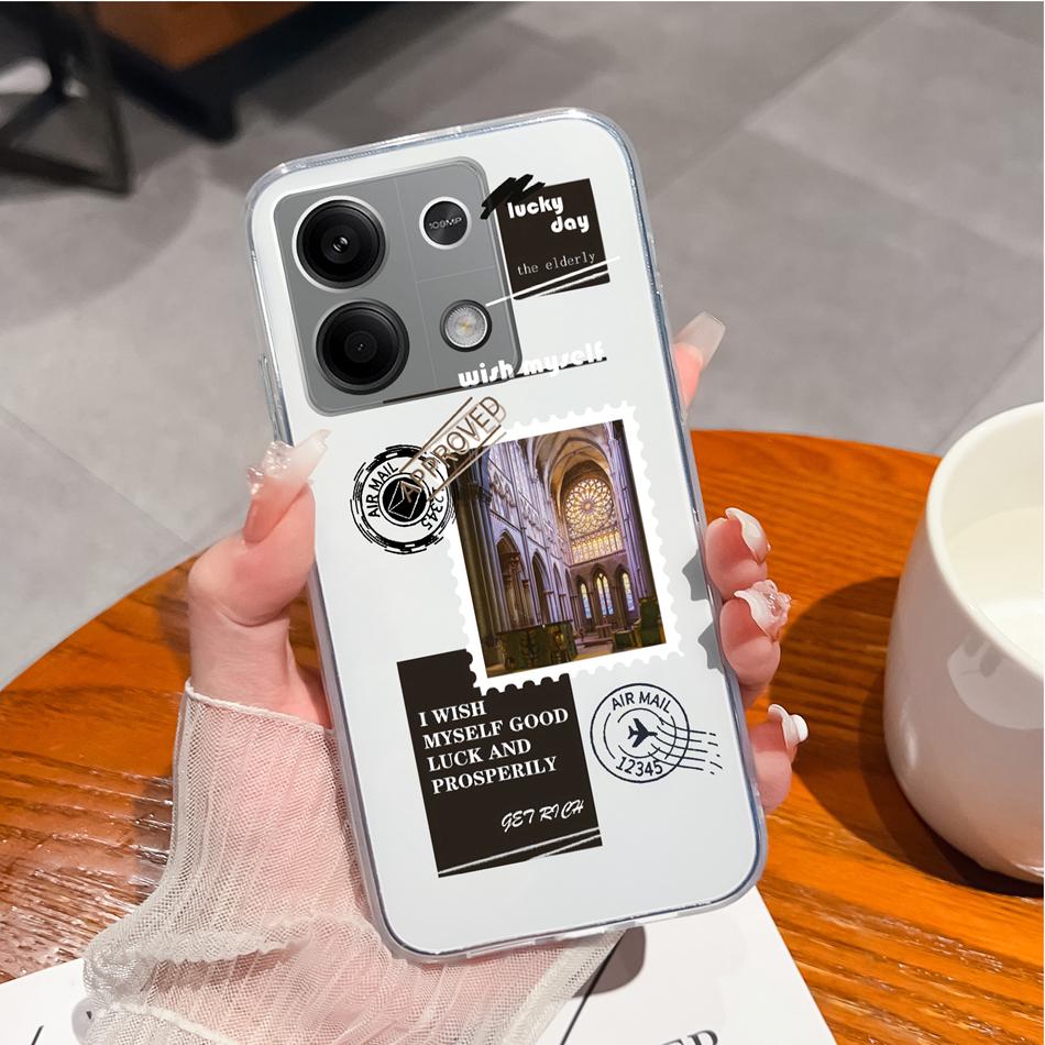 For Redmi Note 13 Pro Plus Phone Case Creative Fun Soft Slim Silicone Transparent Anti Drop Back Cover For Redmi Note13 13Pro+