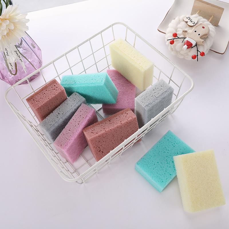 5-Piece High-Quality Double-Sided Dishwashing Sponges & Scouring Pads for Dish and Pot Scrubbing, English Packaging.