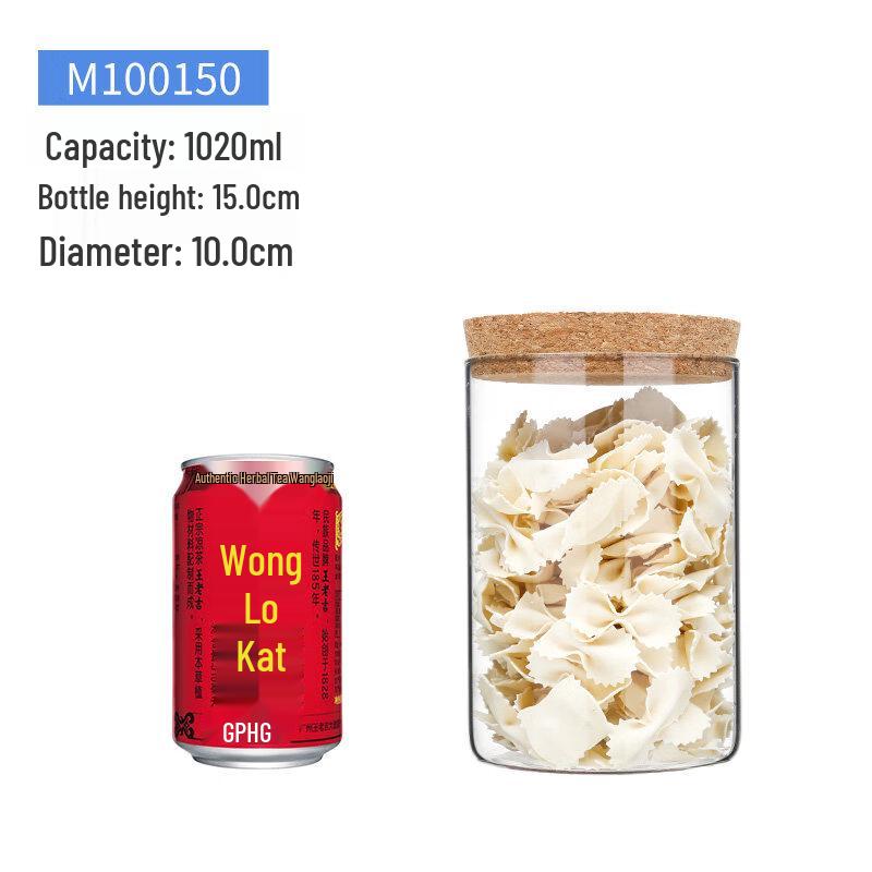 QianXing Transparent Glass Storage Jars with Cork Lids
