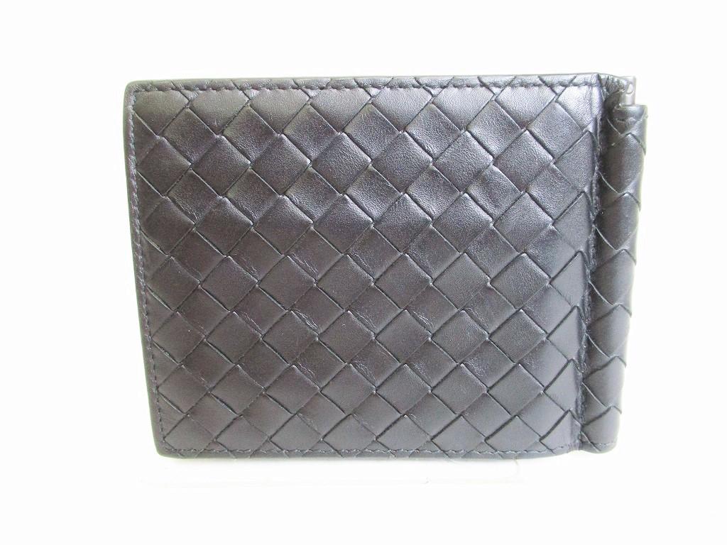 Authentic BOTTEGA VENETA Intrecciato Black Leather Bifold Bill Wallet #8521  Seller Refurbished
