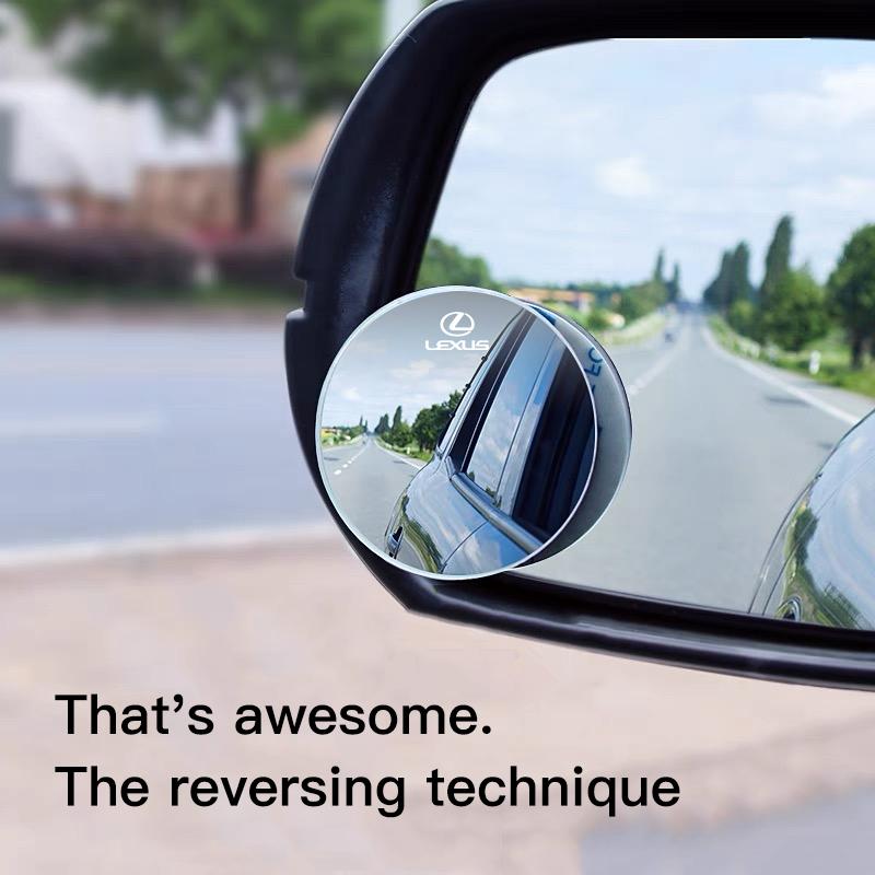 2Pcs Car Rearview 360 Degree Adjustable Wide Angle Small Circular Mirror For Lexus FSPORT LBX NX RX 350h 450h ES UX 300e GS GXBD8