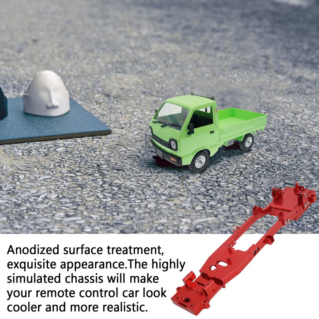 Chassi de Metal para Carro RC   Peça para Carro de Modelo RC WPL D12 1/10 Peças de Atualização Acessórios