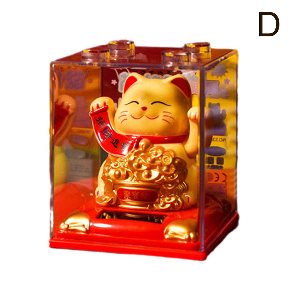 

Zhaocai Cat Decoration With Solar Energy Automatic Shaker Creative Cake Decoration Gifts Lucky Cat Statue