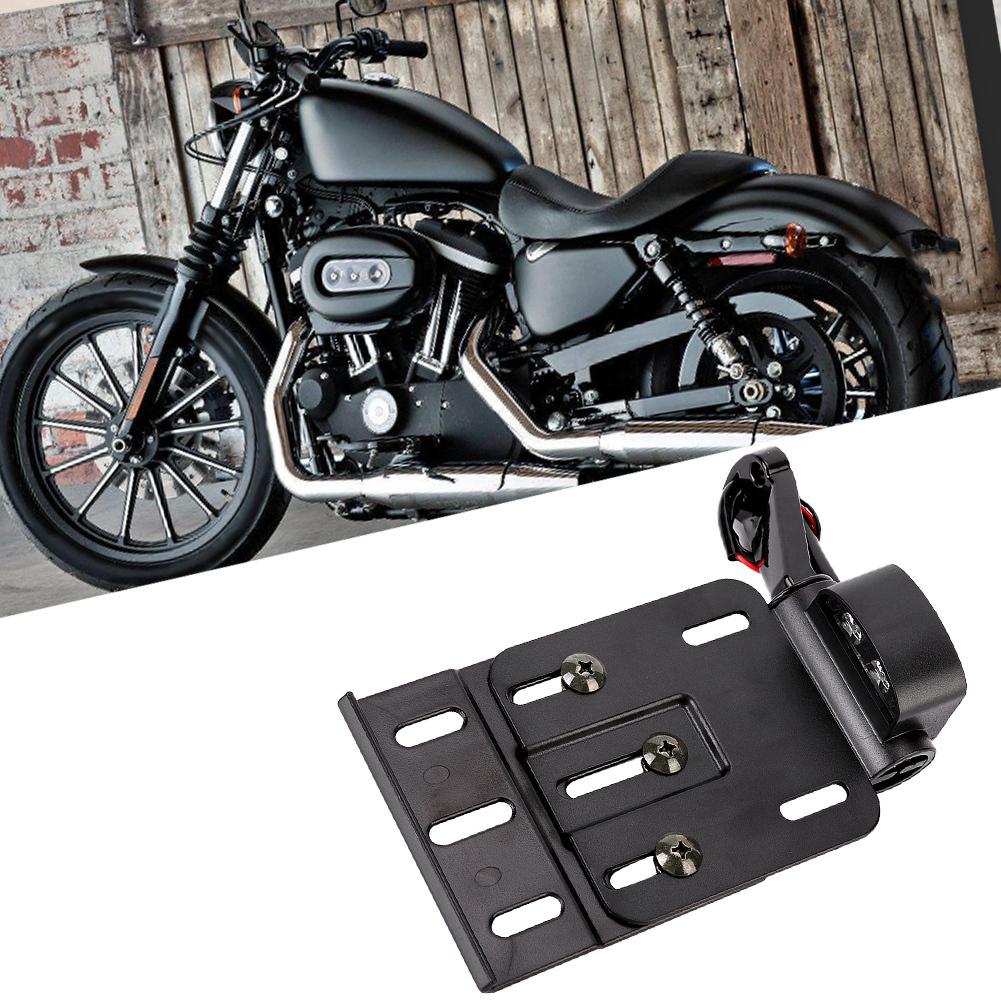 Aluminum Alloy Motorcycle License Plate Frame Holder Bracket, Fits 883 1200 48 2004-2016, Sy To Install, Accessories