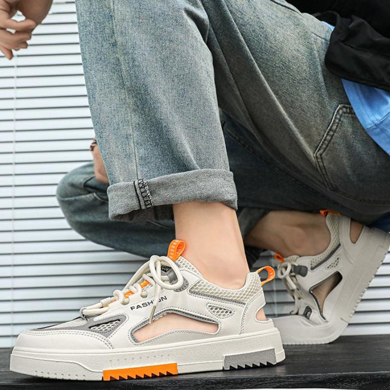 Mesh Men's Casual Sneakers Outdoor Fashion Breathable Hiking Shoes New Shock-absorbing Wear-resistant Non-slip Vulcanized Shoes