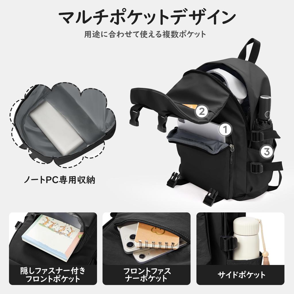 SEAFEW Large Town Business Black for and Perfect for and Travel Women's Backpack, Capacity, Backpack, Backpack, Lightweight, Waterproof, Canvas,