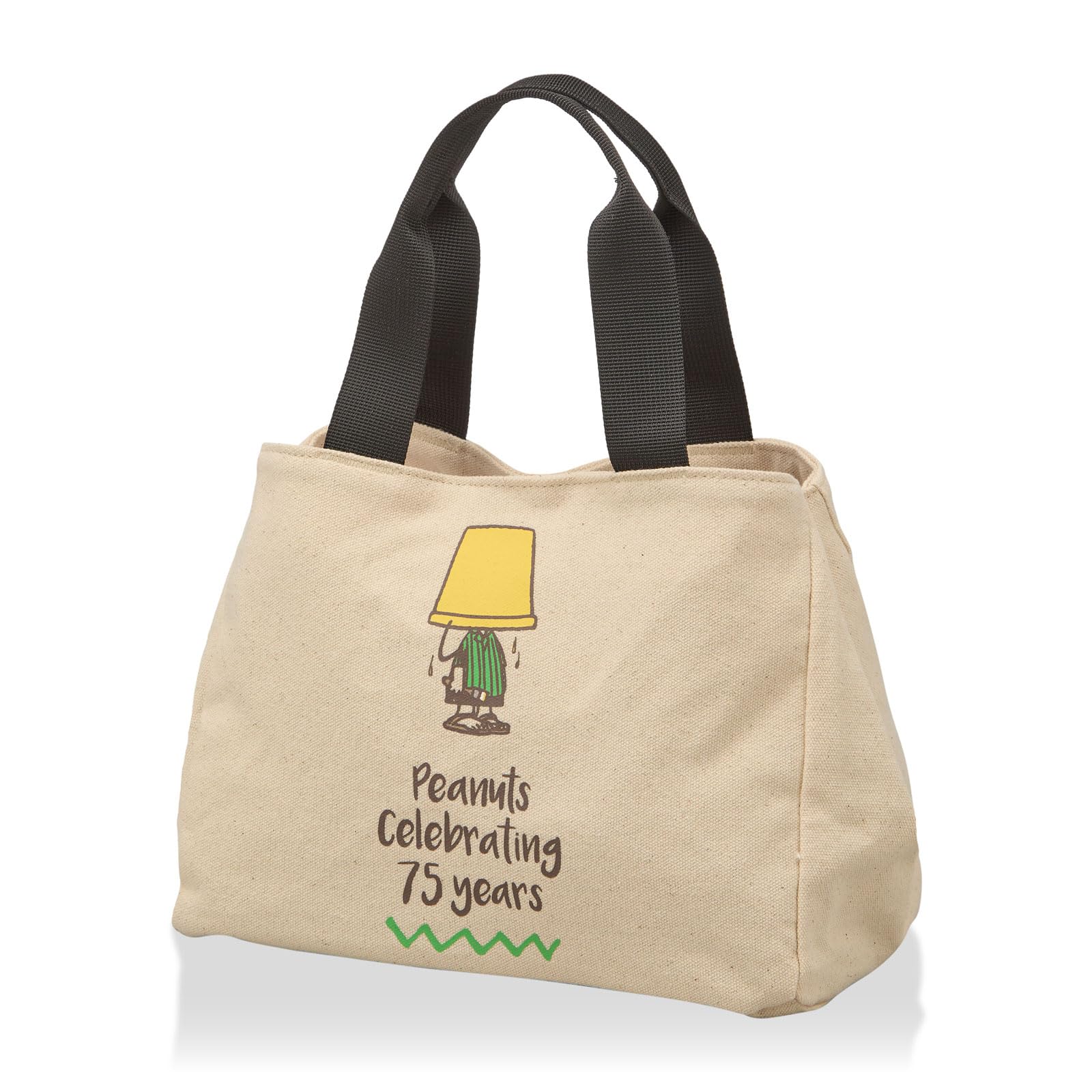 

Snoopy Side Button Mini Tote Bag Canvas Bag PEANUTS 75th Anniversary Art 75th Peppermint Patty [Siffle] Women s PN157.Natural