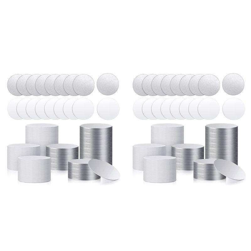 Feb.Sublimation Blank Aluminum Stickers Set Round Blank Bezel Pendant Tray Aluminum Sheet, Sublimation Blank Discs (200Pcs)