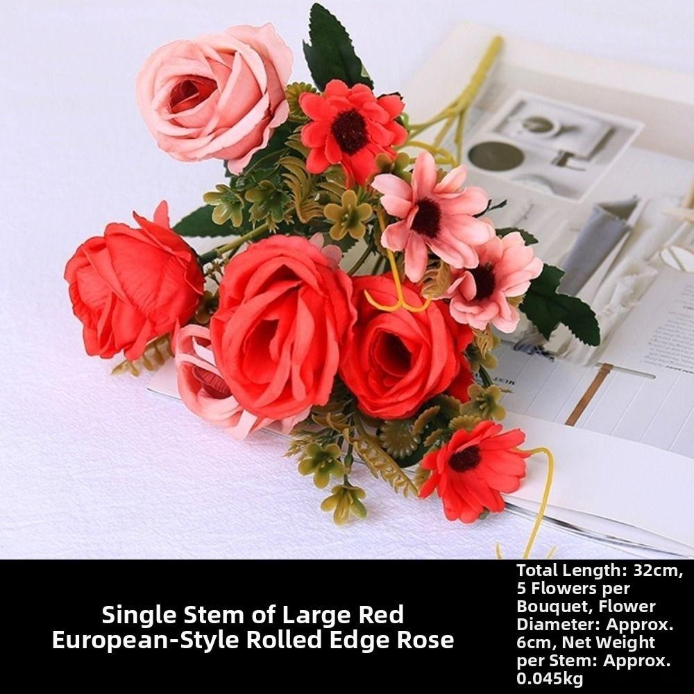 

DIY Party Decoration Simulated Rose Curled Small Artificial Rose Flowers Home Decor