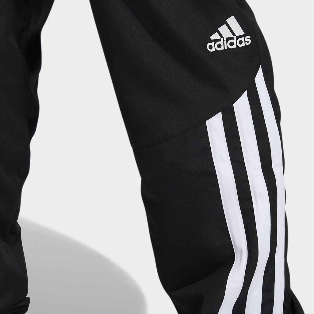 Adidas Comfortable Breathable Cuffed Retro Sports Long Pants Knitted Sports Pants Men Bottoms Black GH6688