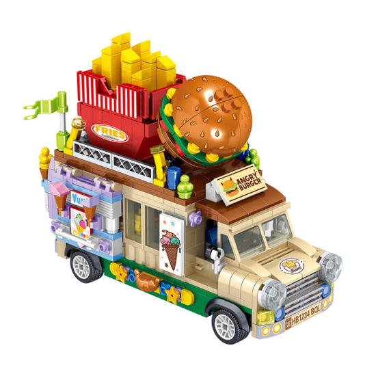 Art Box/Metal Tour Brain Development Mini Block Making - Hamburger Truck Food Truck