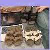 Stylish Summer Womens Thick Sole Slide Sandals With Bow Knot Perfect For Dresses