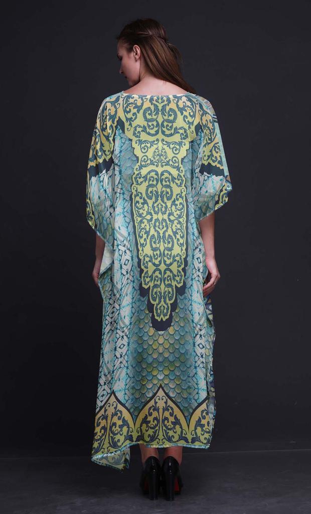 Phagun Paisley Ethnic Ladies Kaftan Holiday Loungewear Maxi Dress Beach