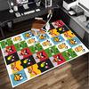 Red Birds Characters Collage Office Rug Chair Mat, Game Carpet, Suitable for Front Door, Bedroom, Living Room, Desk, Holiday Gift