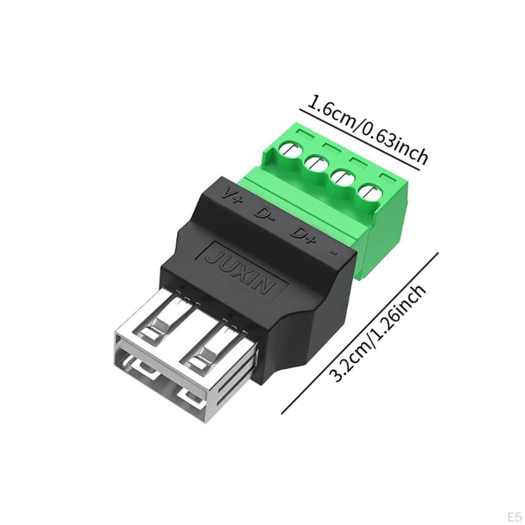 4 Pin USB 2.0 Connector, Easy To Use, Repair, Replacement, Plug, Avoid Welding for U Disk,