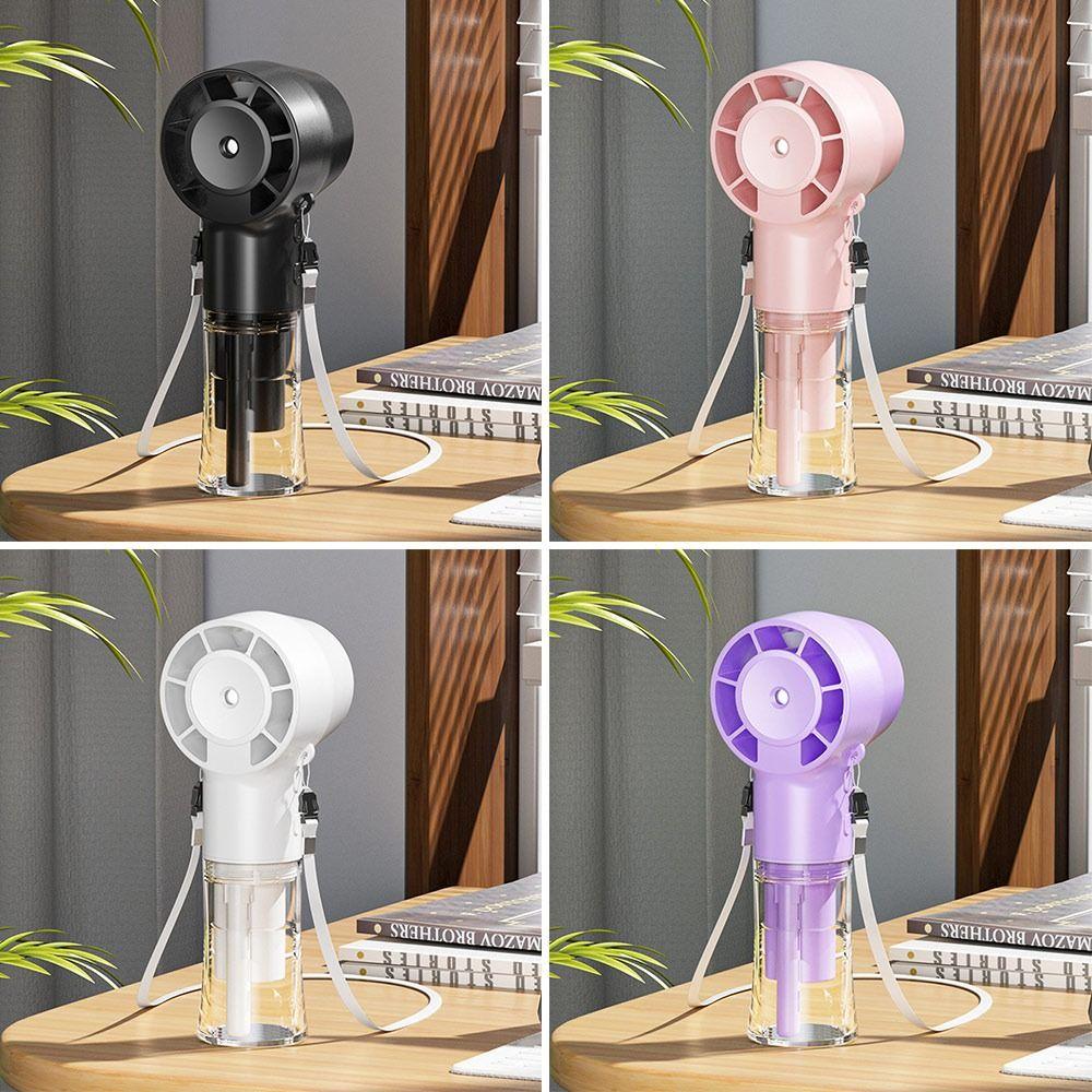 Portable Neckloop Fan with Water Spray Mist Mini Fan Multi-function Air Cooler  Outdoor