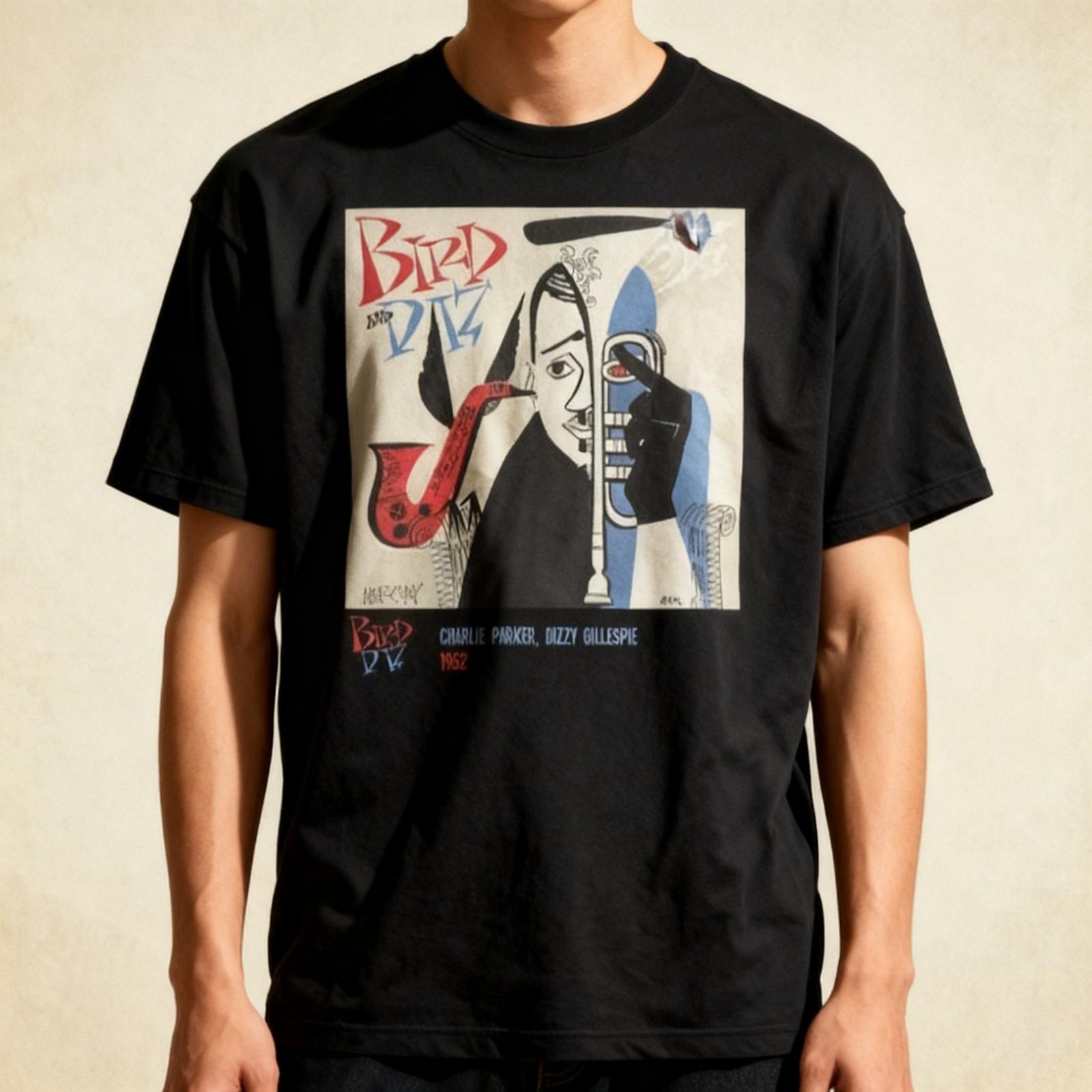 Retro Jazz Art T-Shirt Abstract Bebop Music Tee Mid Century Modern Musician XXXXL