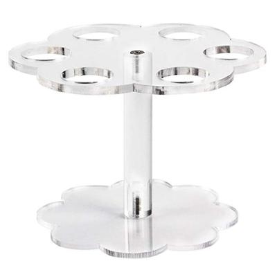 6 Slot Circular Condiment Rack Acrylic Countertop Storage For Spice Jars Sturdy Compact Design Space Saving Kitchen Accessory