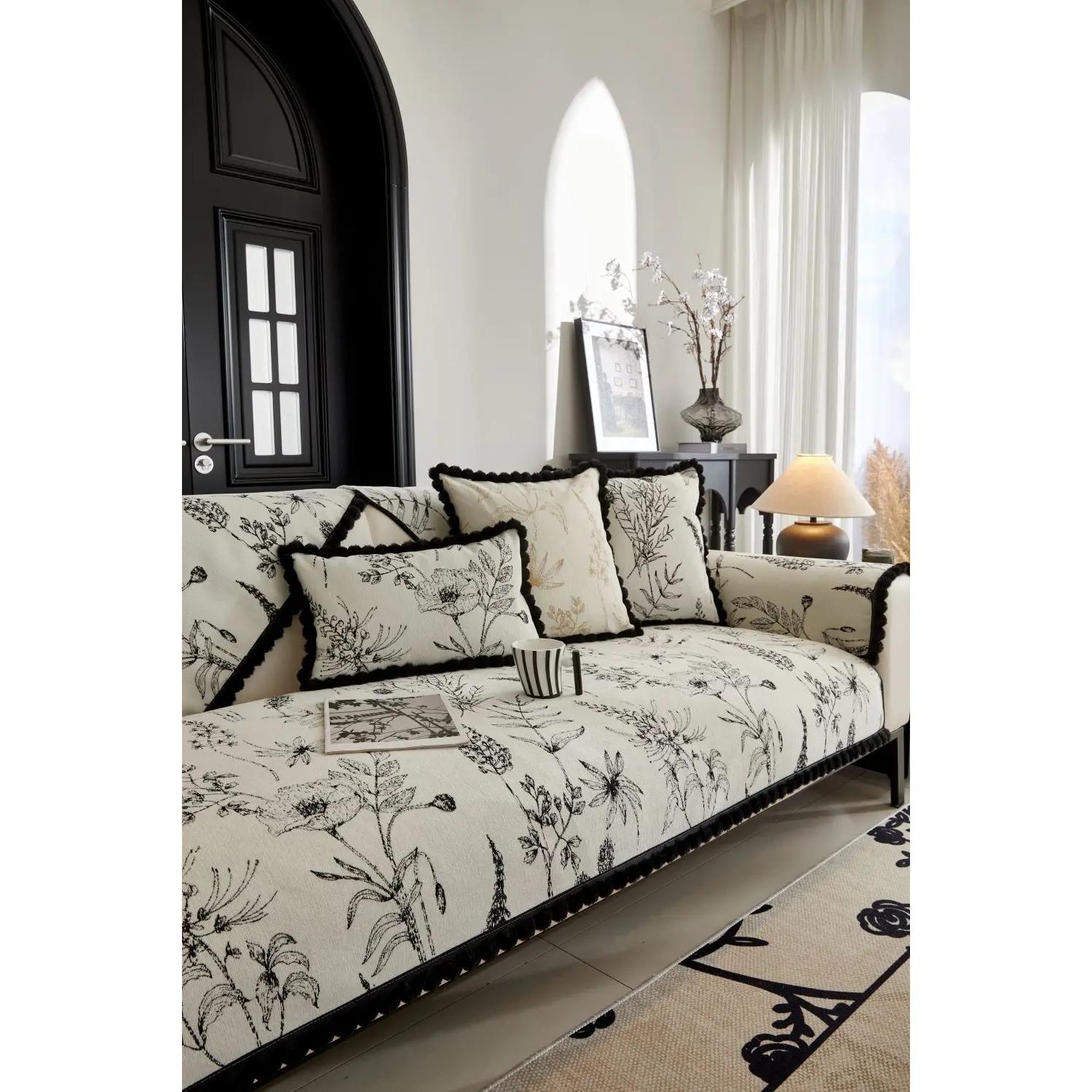 

Противоскользящая подушка для дивана в гостиную, защитный чехол для мебели, нескользящий чехол, универсальный чехол для дивана из шенилла, роскошный диван 70X70cm 1pc