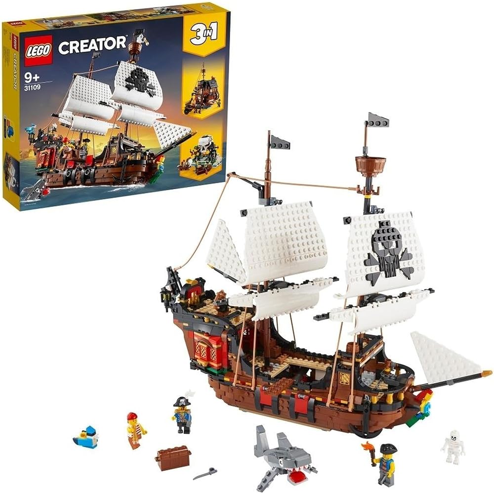 

LEGO Creator Pirate Ship Building Set 9-11 Years Old Kids Toy Blocks 31109