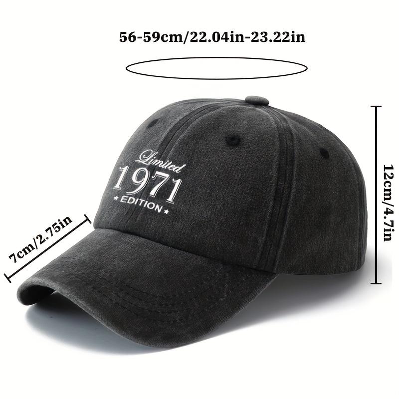 Gorra de Béisbol de Moda con 1971 Impreso, Gorra de Camionero para Exteriores con Visera Curva