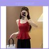 Summer Womens Ruffled Tank Top With 3d Embroidery For Fashionable Casual Wear
