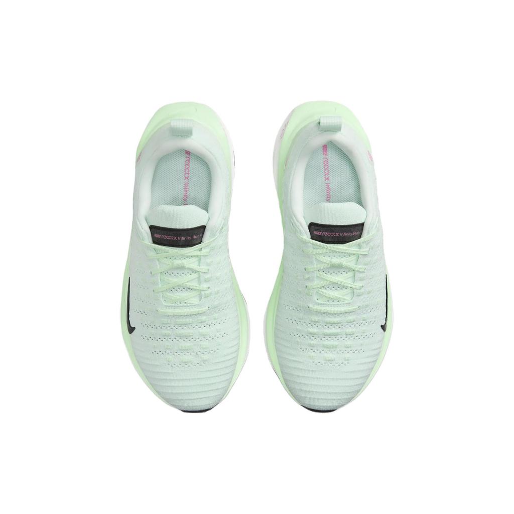 Nike  ReactX Infinity Run 4 Extra Wide Barely Green Women Sneakers Vapor-Green Playful-Pink Black FN0880-303