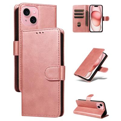 Capa de Celular de Couro Sintético de Alta Qualidade para IPhone 16e 16 15 14 13 12 11 Pro Max Plus, Com Slot para Cartão, Flip, Carteira, Funções de Suporte