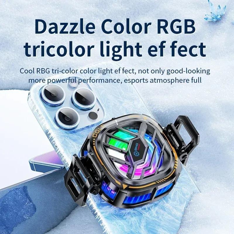 New X76 Magnetic Mobile Phone Cooler Cooling Fan Radiator For PUBG Phone Cooler System Cool Heat Sink For Tiktok Live Streaming