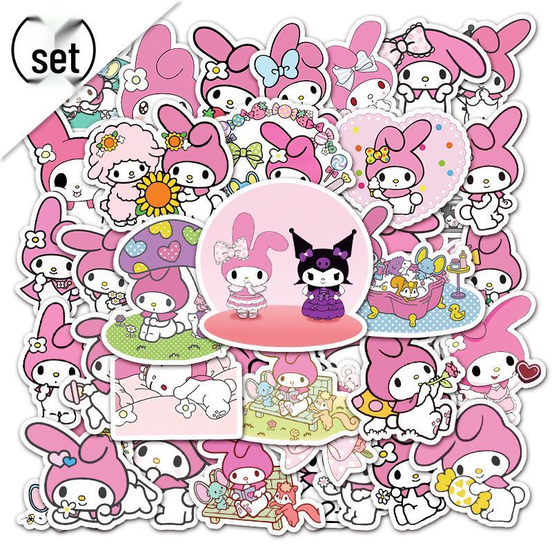 50 Sanrio My Melody Graffiti Stickers for Notebooks, Scooters, and Phones