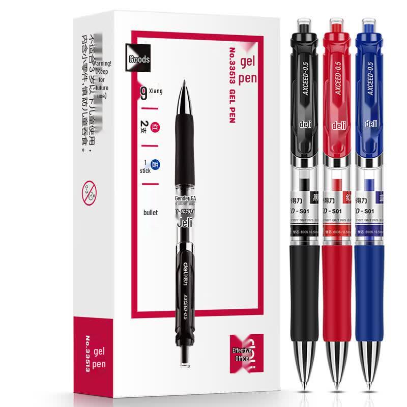 Deli 0.5mm Retractable Bullet Tip Gel Pen