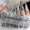 12Grid Y2K Silver Metal Round Rivet Nail Charms Punk Styles Alloy Nail Art Studs Black Silver Round Studs Nail Gems Supplies D%7