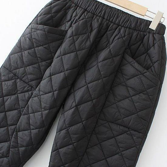 Women's Plus Size Warm Cotton Winter Pants for Middle-Aged and Elderly