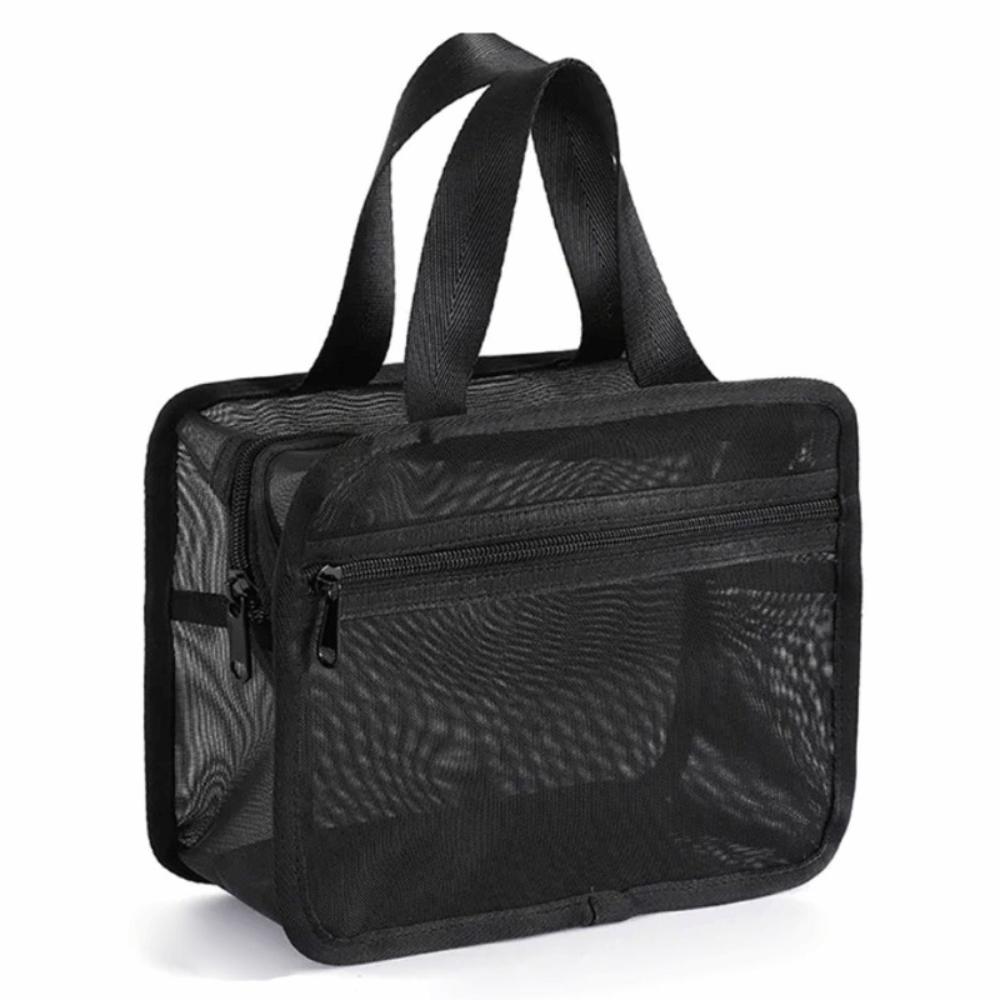 

Black Storage Bag Mesh Yoga Shoulder Bag Portable Shower Tote Bag style 2