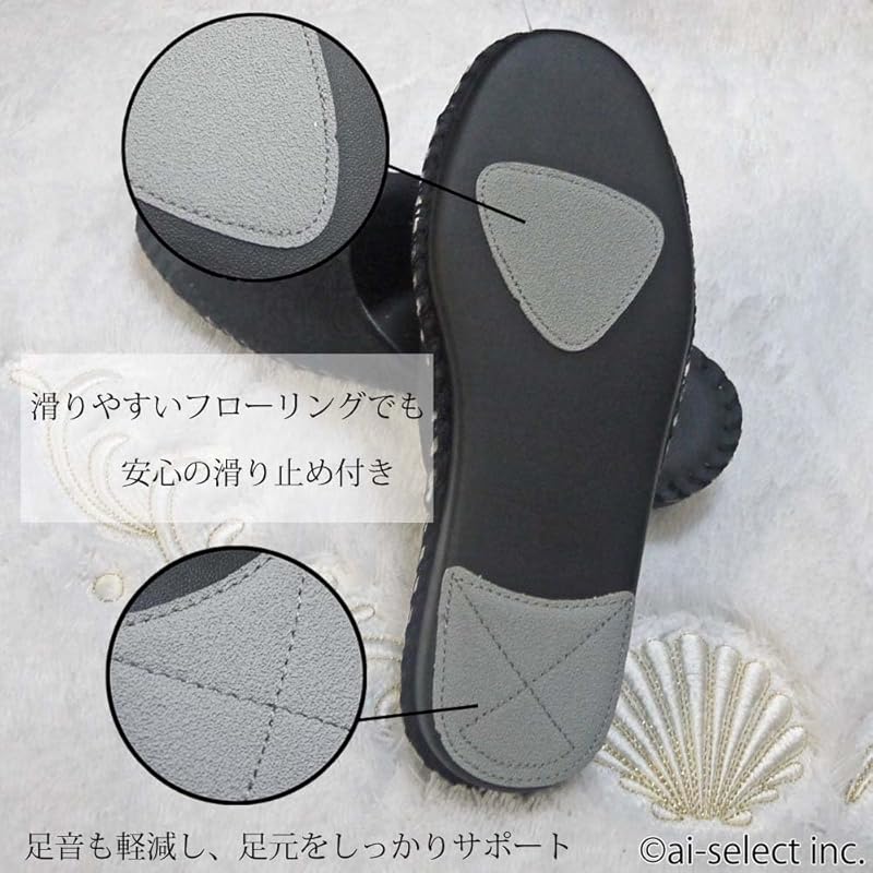 Pansy Women's Slippers, Indoor Shoes [8691] Pink, Size L (24-24.5cm)