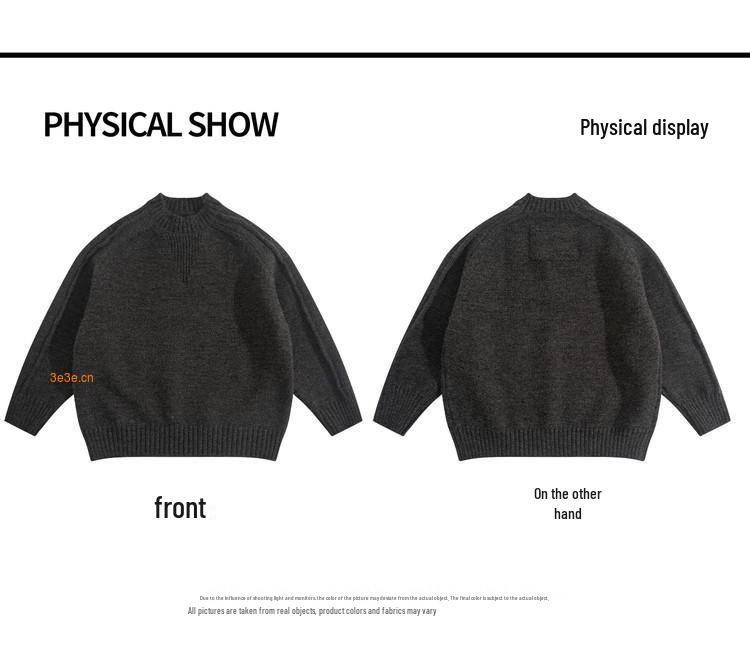 Men's Crew Neck Sweater: 2025 Autumn/Winter Casual Knit, Long Sleeve Pullover Loose Fit