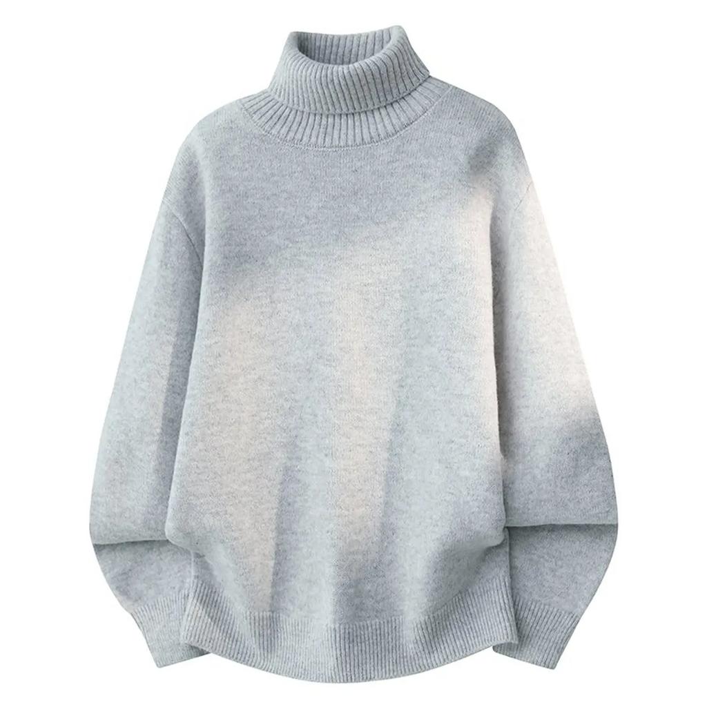 Men Korean Turtleneck Sweater 2026 Man Hight Collar Knitted Sweater Fashion Casual Sweater Autumn Winter Men Thick Warm Pullover