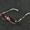 Fashionable Pink Rimless Presbyopia Glasses Sleek Design with Comfort Fit, Ideal for Ladies, +0.75 to +4